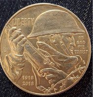 2018 US One Dollar Coin - WWI Centennial Commemorative