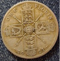 1921 British One Florin Coin - King George V - Image 2