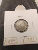 1981 5 Sen Malaysian Coin
