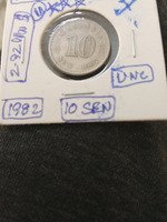 1982 Malaysia 10 Sen Coin