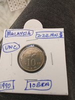 1990 Malaysia 10 Sen Coin UNC
