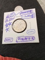 2001 Malaysia 10 Sen Coin UNC