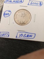 2007 Malaysia 10 Sen Coin