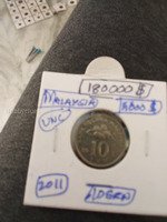 2011 Malaysia 10 Sen Coin UNC