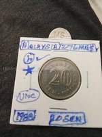 1988 Malaysia 20 Sen Coin