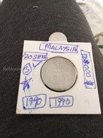 1990 Malaysia 20 Sen Coin