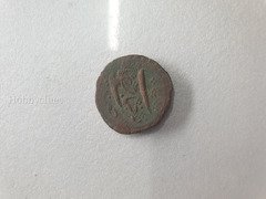 Ancient Copper Coin with Arabic Script and Lion Motif