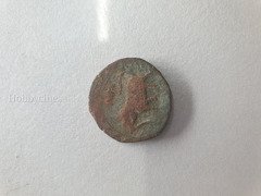 Ancient Copper Coin with Arabic Script and Lion Motif - Image 2