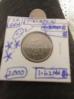 2000 Malaysia 20 Sen Coin