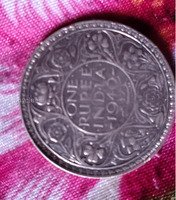 1935 India One Rupee Coin Featuring King George VI