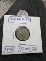 1988 Singapore 5 Cents Coin