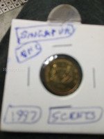 1997 Singapur 5 cents unc coin.
