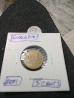 2001 Singapore 5 Cents Coin