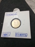 2007 Singapur 5 cents unc coin.