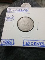 1986 Singapore 10 Cents Coin