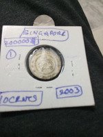 2003 Singapore 10 Cents Coin