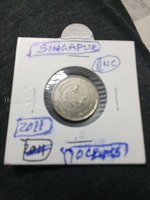 2011 Singapore 10 Cents Coin