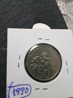 1990 Singapore 50 Cents Coin - Image 2