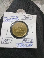 1987 Singapore Proof One Dollar Coin