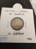 1921 United States 10 Centavos Coin