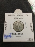 1919 United States Mercury Dime Coin