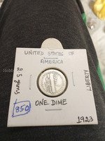 1923 United States One Dime Coin - Mercury Dime