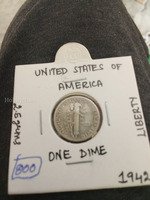 1942 United States Mercury Dime