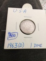 1963-D USA Silver Dime
