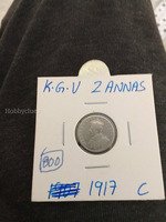 1917 King George V 2 Annas Coin