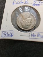 1940 USA 5 Cent Coin - No Mint Mark