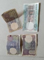 Vintage Indian One Rupee and Five Rupees Banknotes - Image 2