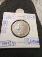 1995-D USA Silver Quarter Dollar Coin