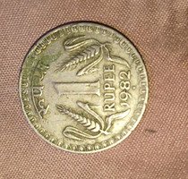 1982 Indian 1 Rupee Coin