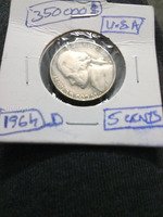 1964-D USA 5 Cents Coin (Nickel)