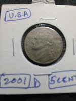 2001 D USA 5 Cents Jefferson Nickel Coin