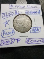 2005 P Proof Buffalo Nickel 5 Cents USA