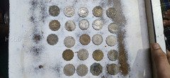 Collection of Vintage Indian Coins from British Era