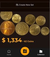 Collection of 62 Coins with Estimated Value $1,334