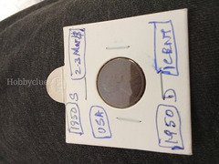 1950 USA 2-3 Mark 1 Cent Coin
