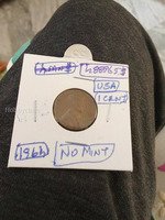 1964 usa no mint 1 cent.
