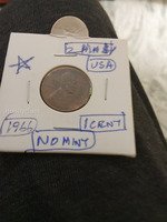 1966 USA 1 Cent Lincoln Penny