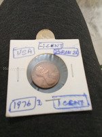 1876-D USA Bronze 1 Cent Coin
