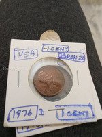 1976 D USA 1 Cent Bronze Coin