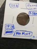 1978 USA 1 Cent Coin - No Mint Mark