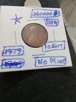 1979 USA 1 Cent Lincoln Penny - No Mint Mark