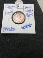 1986-D Lincoln Wheat Penny - Rare Coin