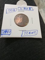 1991 USA 1 Cent Penny Coin