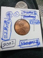 2002 US Lincoln One Cent Penny - Proof Coin