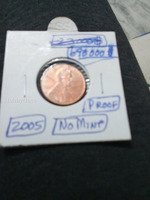 2005 No Mint Mark Proof Lincoln Penny