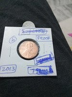 2013 US Lincoln One Cent Proof Coin